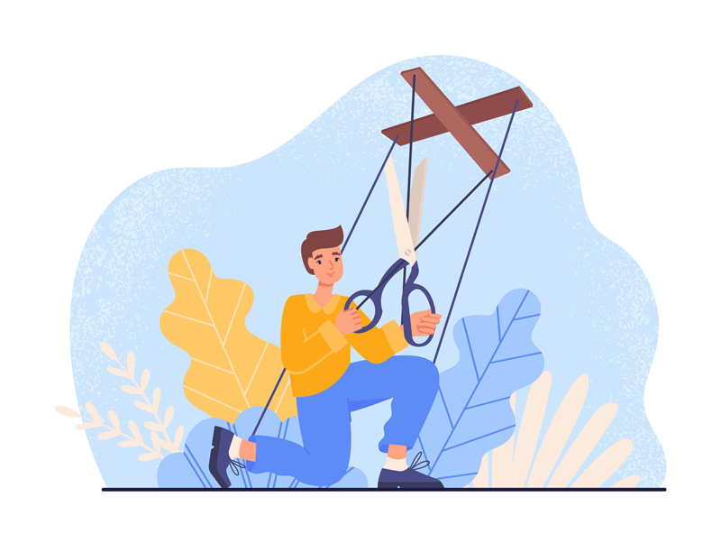 Dibujo que representa a un trabajador que intenta resolver la situación de falso trabajador autónomo Dibujo que representa a un trabajador que intenta resolver la situación de falso trabajador autónomo